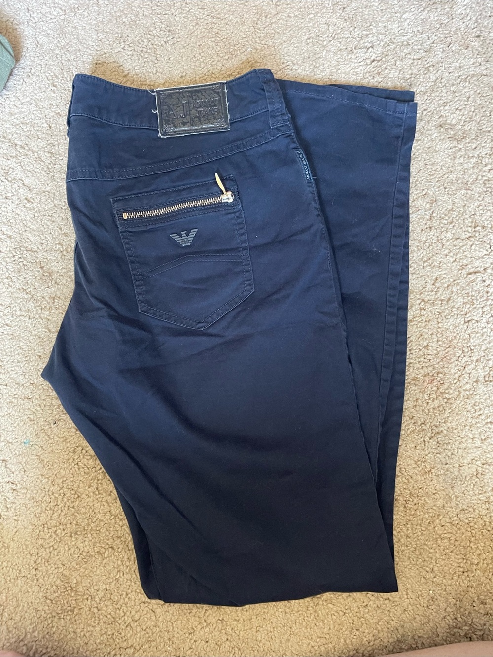 AJ Armani Jeans Dark Navy Straight Leg Jeans Size 32